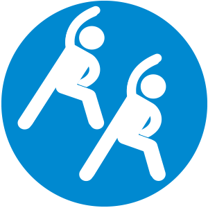 icon of people stretching